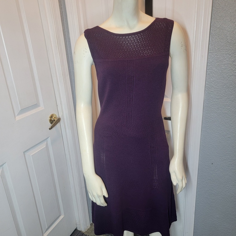 New‎ Ralph Lauren Plum Color Knit Marsala Dress SZ M
